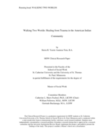 Walking Two Worlds: Healing from Trauma in the American Indian Community