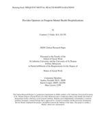 Provider Opinions on Frequent Mental Health Hospitalizations