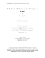 How Do Clinical Social Workers Stay Attentive to their Privilege Once in Practice?