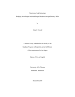 Theorizing Code Brokering: Bridging Monolingual and Multilingual Students through Literacy Skills