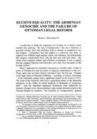 Elusive Equality: The Armenian Genocide and the Failure of Ottoman Legal Reform