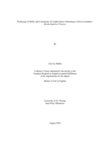 Producing Visibility and Community in Ciudad Juárez: Returning to Gloria Anzaldúa's BORDERLANDS/LA FRONTERA