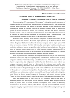 Economic capital models in life insurance
