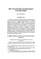 The "Teach the Controversy" Controversy