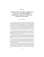 Is There Sufficient Human Resource Capacity to Support Robust Professional Identity Formation Learning Outcomes?