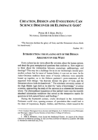 Creation, Design and Evolution: Can Science Discover or Eliminate God?