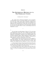 The Jeffersonian Republicans vs. The Federalist Courts