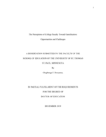 The Perceptions of College Faculty Toward Gamification:  Opportunities and Challenges