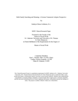 Birth Family Searching and Meaning: A Korean Transracial Adoptee Perspective