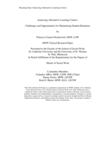 Analyzing Alternative Learning Centers: Challenges and Opportunities for Maintaining Student Retention