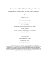 Communication and End-of-Life Decision Making about Death with Children who have Terminal Cancer: The Social Worker’s Perspective