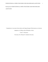 Comprehensive Assessment: Interventions and Coping Strategies Professionals use to Increase Adaptation of a Sibling with an Ill Brother or Sister