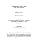 A Systematic Review of Wilderness Therapy:  Theory, Practice and Outcomes