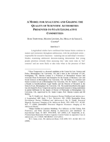 A Model for Analyzing and Grading the Quality of Scientific Authorities Presented to State Legislative Committees
