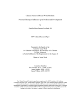 Clinical Master of Social Work Students: Personal Therapy’s Influence upon Professional Development