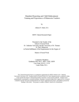 Mandated Reporting and Child Maltreatment: Training and Experiences of Minnesota Teachers