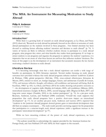 The MSA: An instrument for measuring motivation to study abroad