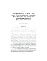 The Most Ethical of People, the Least Ethical of People: Proposing Self-Determination Theory to Measure Professional Character Formation