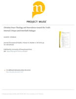 Christian Peace Theology and Nonviolence toward the Truth: Internal Critique and Interfaith Dialogue