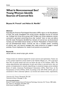 What Is Nonconsensual Sex? Young Women Identify Sources of Coerced Sex