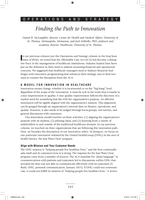 Finding the Path to Innovation – Part 2