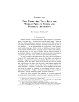 Two There Are That Rule the World: Private Power and Political Authority