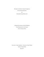 The Quest for Inclusive Cultural Competence in Social Work Education