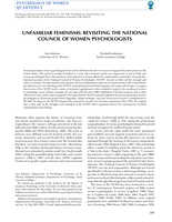 Unfamiliar Feminisms: Revisiting the National Council of Women Psychologists