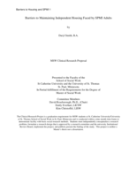 Barriers to Maintaining Independent Housing Faced by SPMI Adults