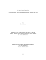The Sum is Greater Than its Parts: An Autoethnographic Study of Multiracial Men in Higher Education Staff Roles