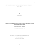 New York City Music Educators’ Perspectives of How the COVID-19 Pandemic Impacted Access and Equity in Instrumental Music Education