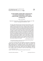 Rash Words, Insincere Assurances, Uncertain Promises: Verifying Employers' Intentions in Labor Contracts