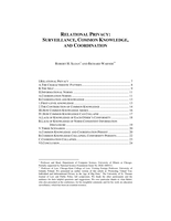 Relational Privacy: Surveillance, Common Knowledge and Coordination