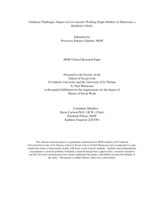 Childcare Challenges: Impact on Low-income Working Single Mothers in Minnesota: a Qualitative Study