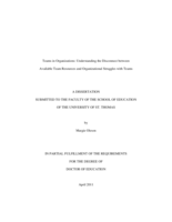 Teams in Organizations: Understanding the Disconnect between Available Team Resources and Organizational Struggles with Teams