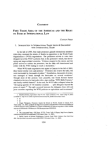 Free Trade Area of the Americas and the Right to Food in International Law