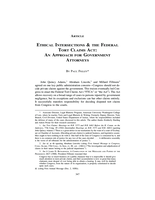 Ethical Intersections & the Federal Tort Claim Act: An Approach for Government Attorneys