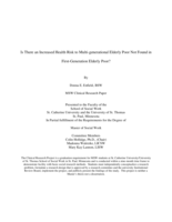 Is There an Increased Health Risk to Multi-generational Elderly Poor Not Found in First-Generation Elderly Poor?