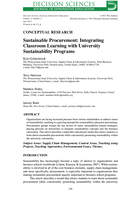 Sustainable procurement: Integrating classroom learning with university sustainability programs