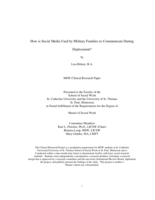 How is Social Media Used by Military Families to Communicate During Deployment?