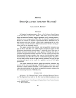 Does Qualified Immunity Matter?