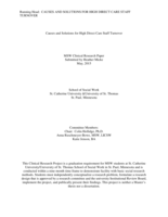 Causes and Solutions for High Direct Care Staff Turnover