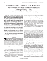 Antecedents and Consequences of New Product Development Practices and Software Tools: An Exploratory Study