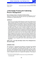 A Knowledge Framework Underlying Process Management