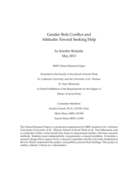 Gender Role Conflict and Attitudes Toward Seeking Help