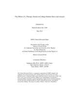 The Effects of a Therapy Animal on College Student Stress and Arousal