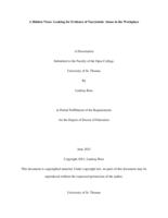 A Hidden Virus: Looking for Evidence of Narcissistic Abuse in the Workplace