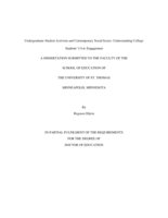 Undergraduate Student Activism and Contemporary Social Issues: Understanding College Students’ Civic Engagement