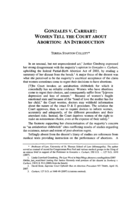 Gonzales v. Carhart: Women Tell the Court About Abortion