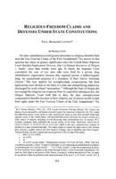 Religious Freedom Claims and Defenses under State Constitutions